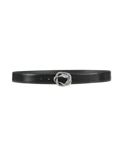 Just Cavalli Man Belt Black Size 39.5 Leather