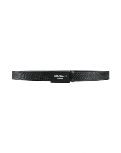 Just Cavalli Man Belt Black Size 39.5 Leather
