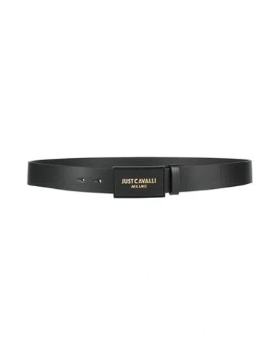 Just Cavalli Man Belt Black Size 42 Calfskin