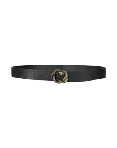Just Cavalli Man Belt Black Size 42 Calfskin