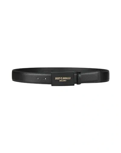 Just Cavalli Man Belt Black Size 42 Leather