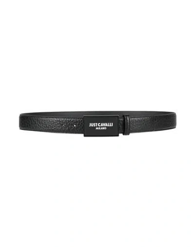Just Cavalli Man Belt Black Size 43 Leather