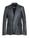 Just Cavalli Man Blazer Slate Blue Size 48 Polyester, Polyamide, Elastane In Blue