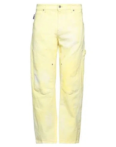 Just Cavalli Man Jeans Yellow Size 34 Cotton, Elastane