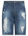 Just Cavalli Man Denim Shorts Blue Size 34 Cotton In Blue