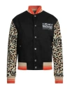 Just Cavalli Man Jacket Black Size 38 Polyester, Cotton, Elastane, Polyamide In Black
