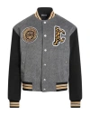 Just Cavalli Man Jacket Grey Size 44 Polyester, Polyamide, Elastane In Gray