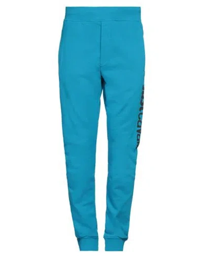 Just Cavalli Man Pants Azure Size S Cotton In Blue