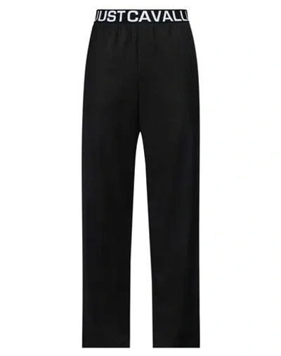 Just Cavalli Man Pants Black Size 38 Polyester, Viscose, Elastane