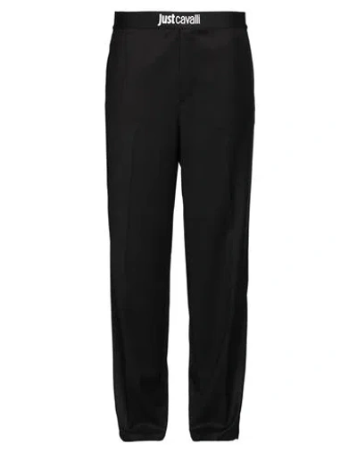 Just Cavalli Man Pants Black Size 38 Polyester, Viscose, Elastane
