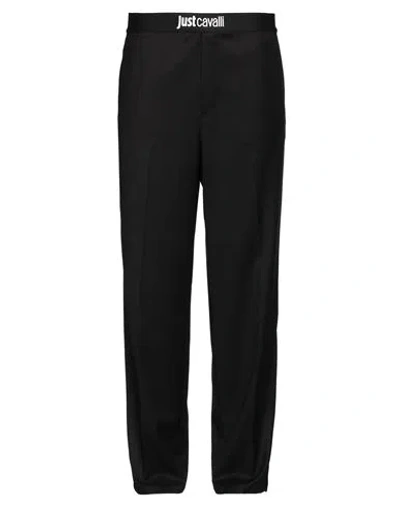 Just Cavalli Man Pants Black Size 34 Polyester, Viscose, Elastane