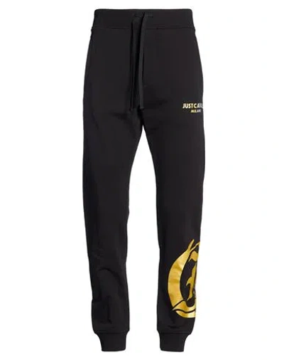 Just Cavalli Man Pants Black Size 3xl Cotton, Elastane
