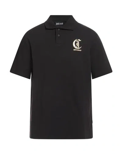 Just Cavalli Man Polo Shirt Black Size 3xl Cotton