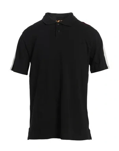 Just Cavalli Man Polo Shirt Black Size 3xl Cotton, Polyester, Viscose, Elastane