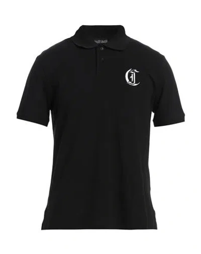 Just Cavalli Man Polo Shirt Black Size Xl Cotton