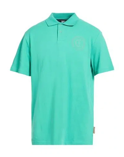 Just Cavalli Man Polo Shirt Green Size L Cotton