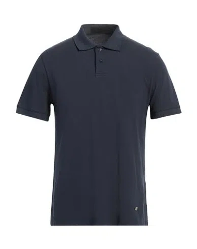 Just Cavalli Man Polo Shirt Navy Size Xxl Cotton, Polyester, Lyocell