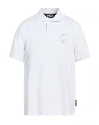 Just Cavalli Man Polo Shirt White Size 3xl Cotton