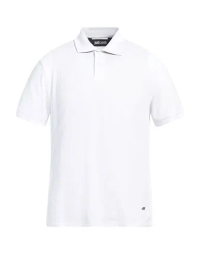 Just Cavalli Man Polo Shirt White Size Xxl Cotton, Polyester, Lyocell