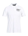 Just Cavalli Man Polo Shirt White Size M Cotton, Elastane