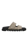 Just Cavalli Man Sandals Sand Size 8 Soft Leather In Beige