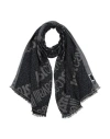 Just Cavalli Man Scarf Midnight Blue Size - Viscose, Virgin Wool In Blue