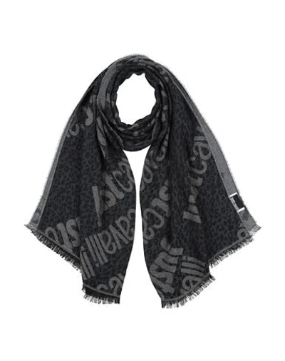 Just Cavalli Man Scarf Midnight Blue Size - Viscose, Virgin Wool