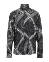 Just Cavalli Man Shirt Black Size 40 Viscose In Black