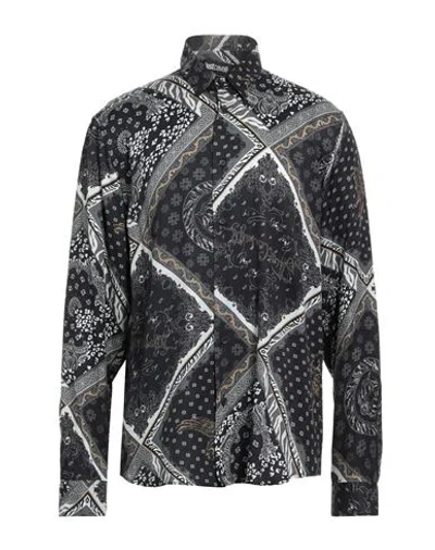 Just Cavalli Man Shirt Black Size 40 Viscose