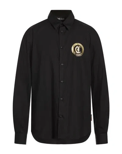 Just Cavalli Man Shirt Black Size 42 Cotton