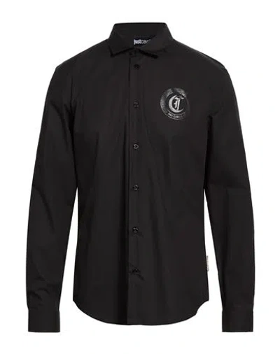 Just Cavalli Man Shirt Black Size 44 Cotton