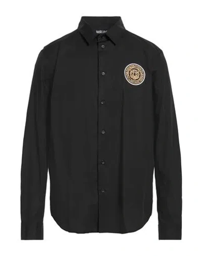 Just Cavalli Man Shirt Black Size 46 Cotton