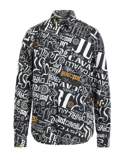 Just Cavalli Man Shirt Black Size 46 Cotton