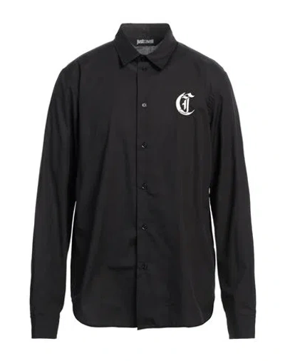 Just Cavalli Man Shirt Black Size 48 Cotton