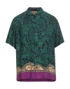 Just Cavalli Man Shirt Green Size 48 Viscose In Green