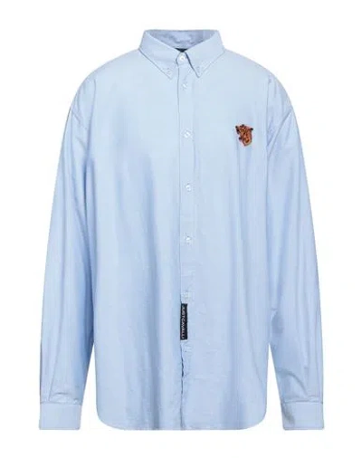 Just Cavalli Man Shirt Sky Blue Size 48 Cotton