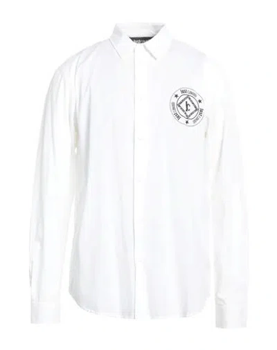 Just Cavalli Man Shirt White Size 46 Cotton