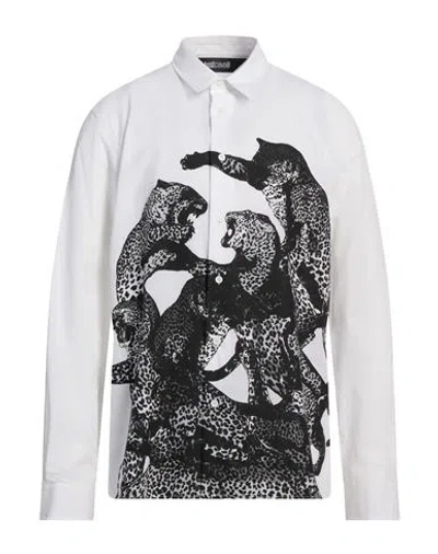 JUST CAVALLI JUST CAVALLI MAN SHIRT WHITE SIZE 48 COTTON