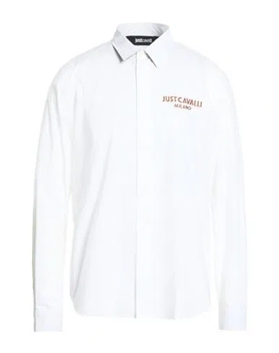 Just Cavalli Man Shirt White Size 48 Cotton