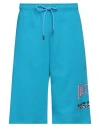 Just Cavalli Man Shorts & Bermuda Shorts Azure Size M Cotton In Blue