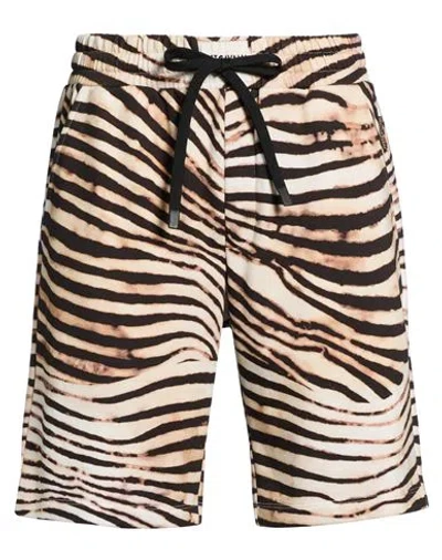 Just Cavalli Man Shorts & Bermuda Shorts Beige Size 3xl Cotton In Multi