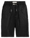 Just Cavalli Black Bermuda Shorts In Black