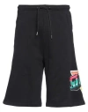 Just Cavalli Man Shorts & Bermuda Shorts Black Size L Cotton, Elastane In Black
