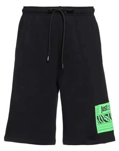 Just Cavalli Man Shorts & Bermuda Shorts Black Size 3xl Cotton, Elastane