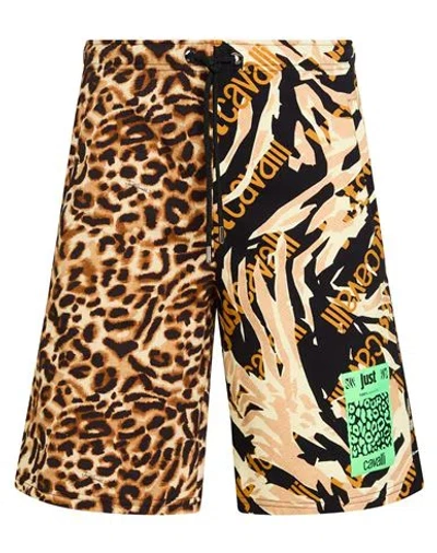 Just Cavalli Man Shorts & Bermuda Shorts Black Size Xl Cotton