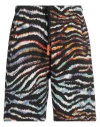 Just Cavalli Man Shorts & Bermuda Shorts Black Size Xl Cotton In Black