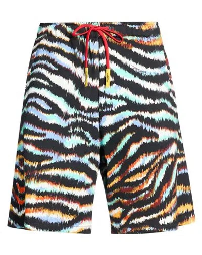 Just Cavalli Man Shorts & Bermuda Shorts Black Size M Cotton