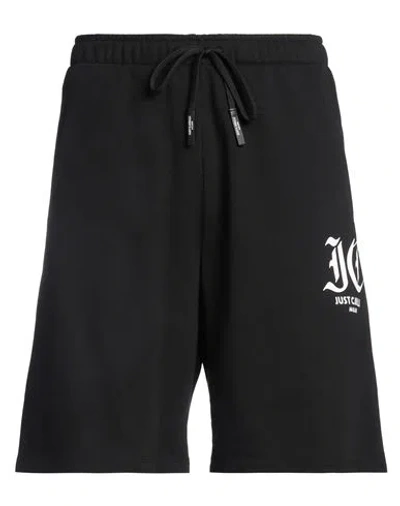 Just Cavalli Man Shorts & Bermuda Shorts Black Size Xxl Cotton