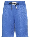 Just Cavalli Man Shorts & Bermuda Shorts Blue Size 34 Viscose