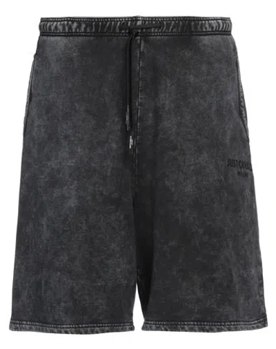 Just Cavalli Man Shorts & Bermuda Shorts Charcoal Size 3xl Cotton In Grey